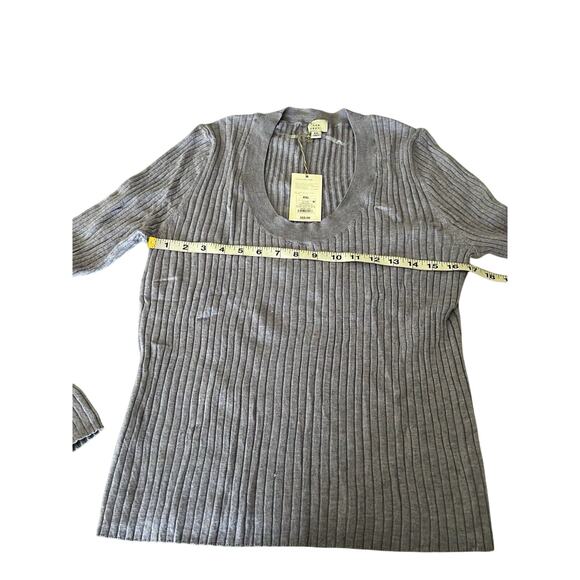 A New Day Fine Gauge Scoop Neck Ribbed Knit sweater Purple Woman's Size XXL NWT - Picture 7 of 8